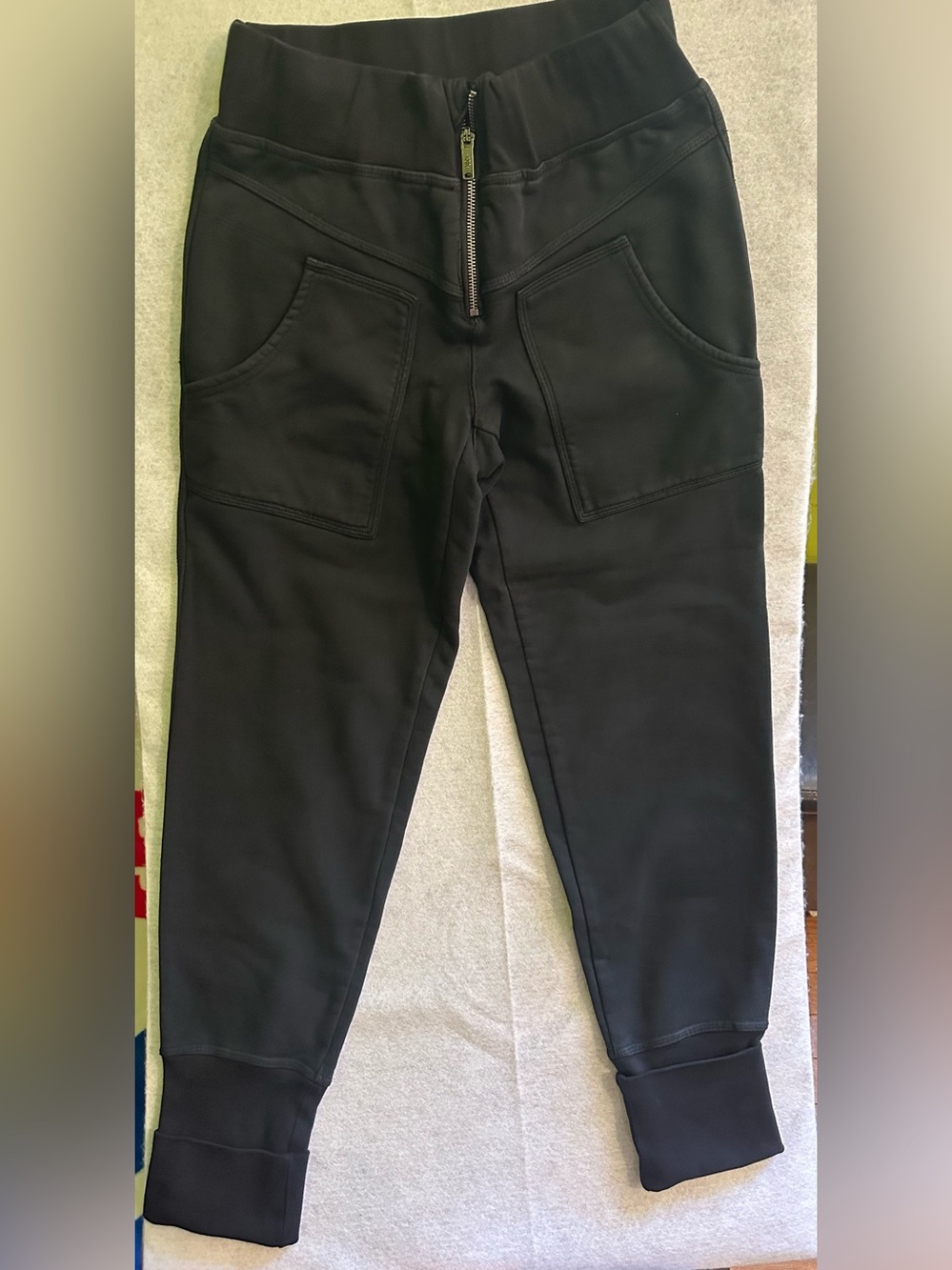 FP Movement Free People On The Road Pants Black French Terry Joggers XS